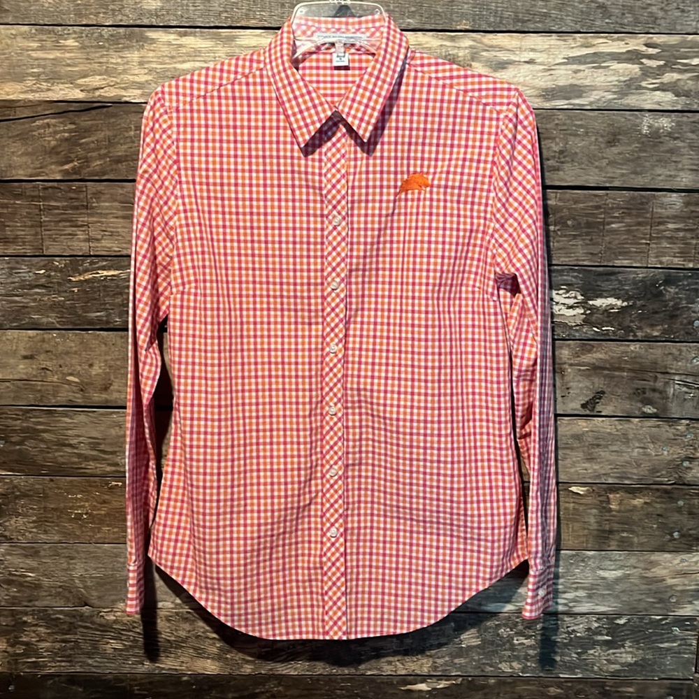 💰BOGO FREE Checked Button Down Top with Embroidered Horse Emblem - Picture 5 of 8